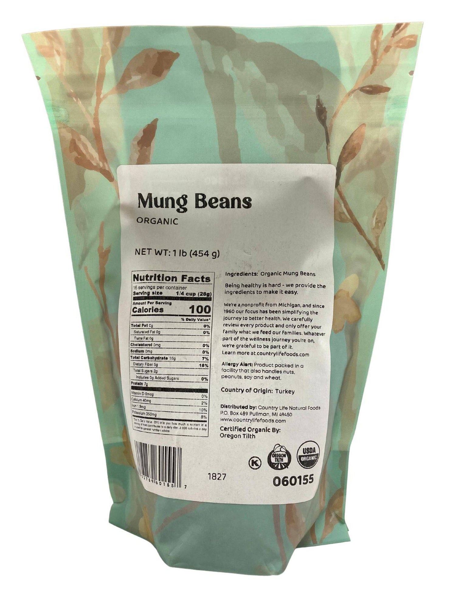 Mung Beans, Organic by Country Life Natural Foods