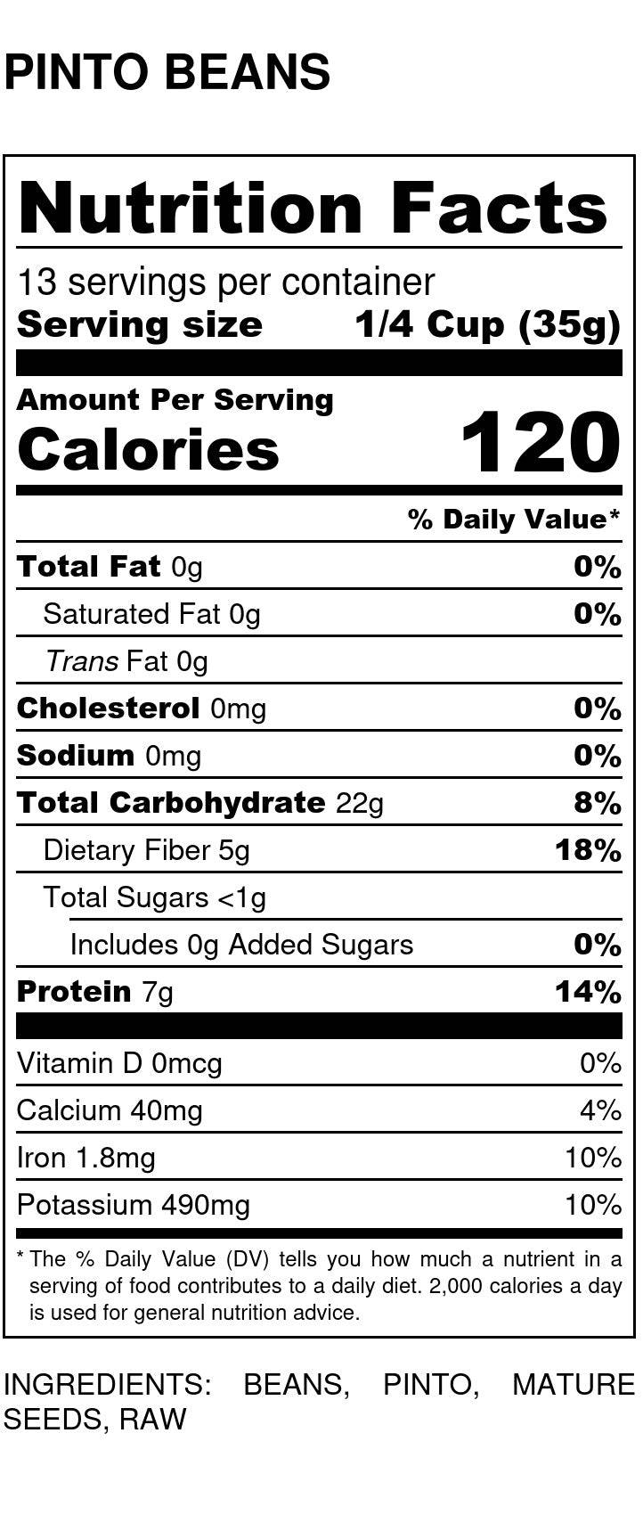 Pinto Beans, Organic by Country Life Natural Foods