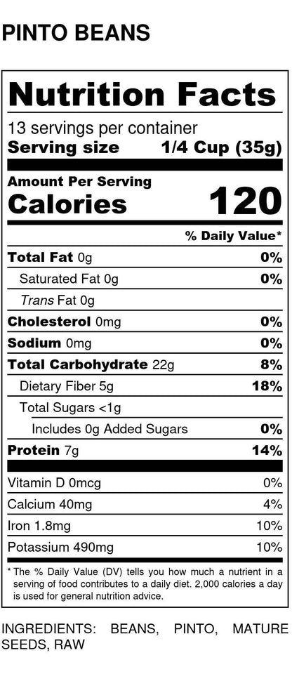 Pinto Beans, Organic by Country Life Natural Foods