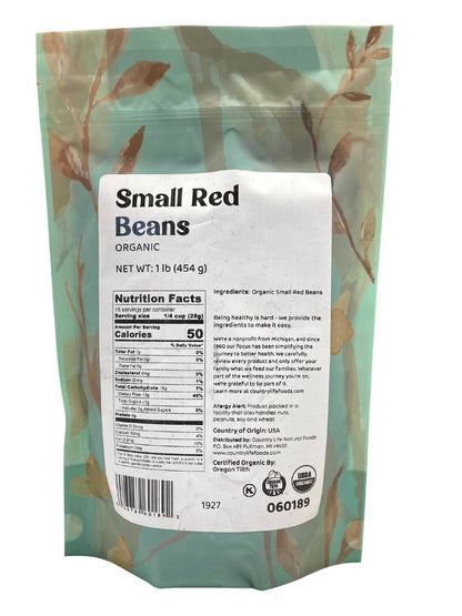 Red Beans, Organic, Small by Country Life Natural Foods