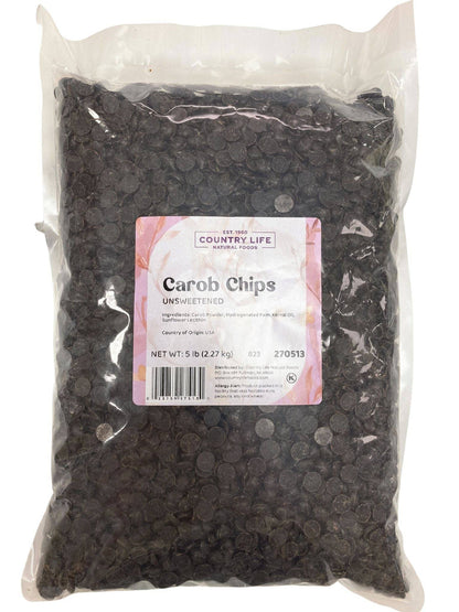 Carob Chips, Unsweetened by Country Life Natural Foods