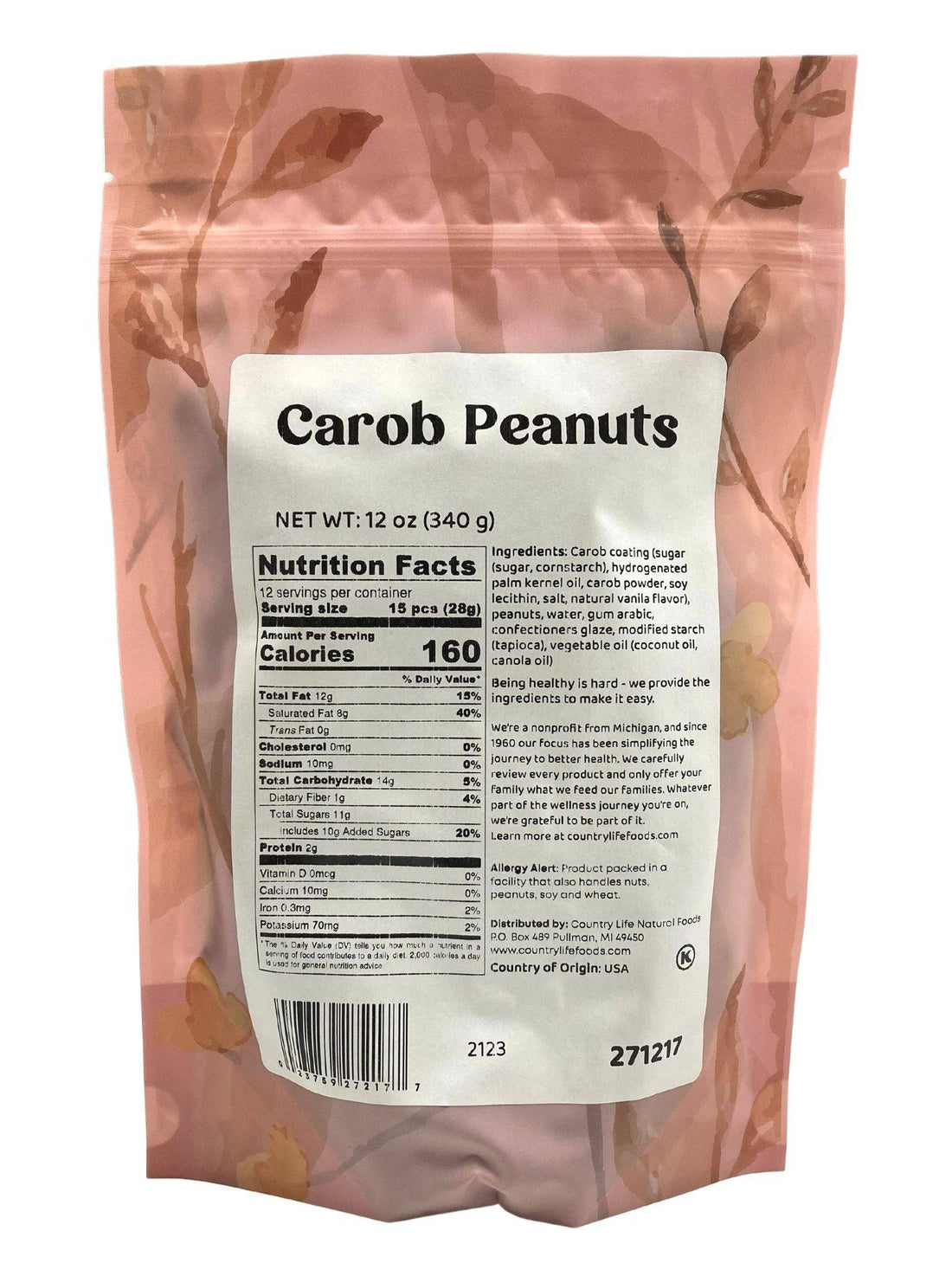 Carob Coated Peanuts by Country Life Natural Foods