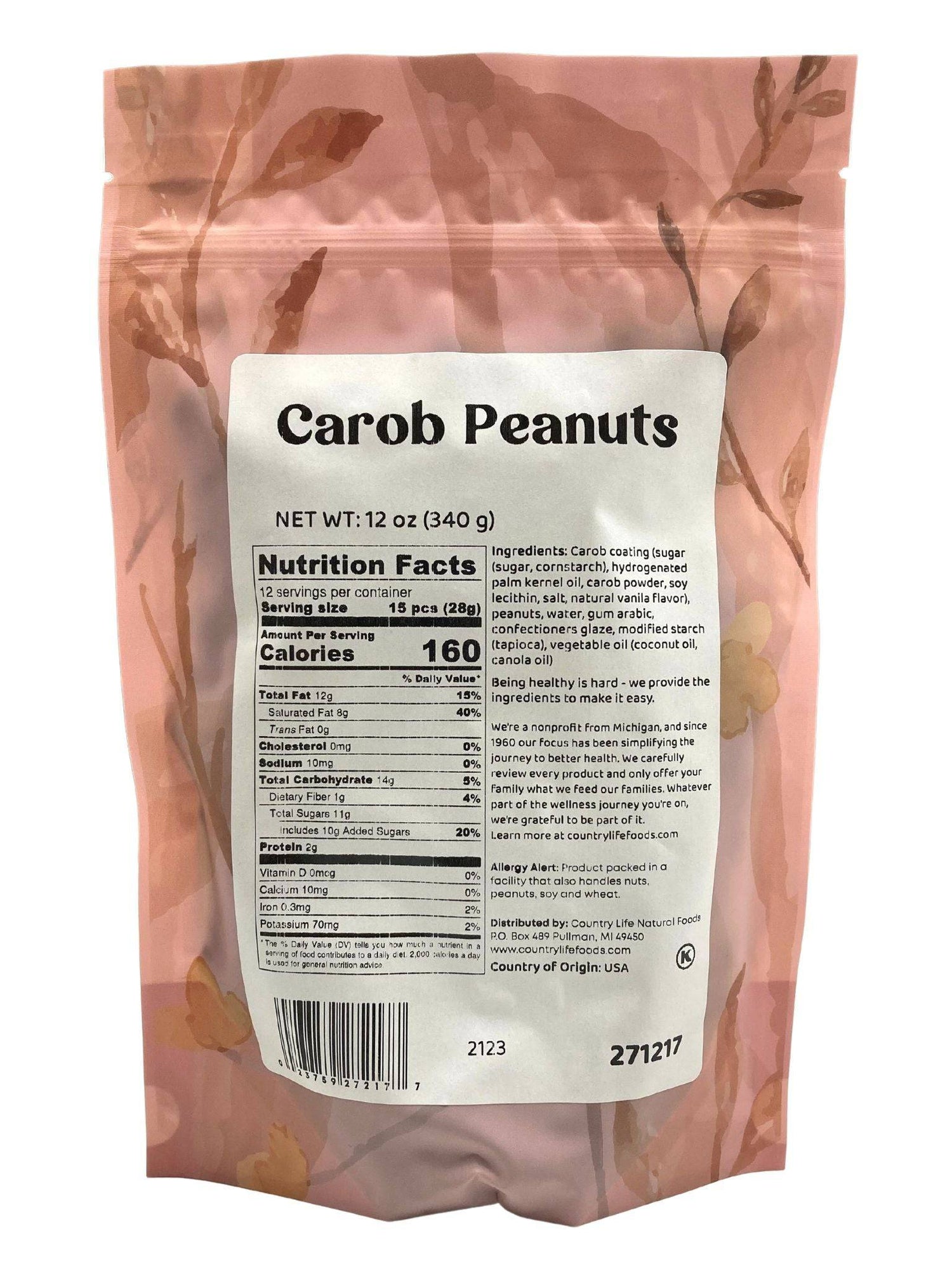 Carob Coated Peanuts by Country Life Natural Foods