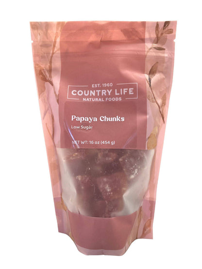 Papaya Chunks, Low Sugar by Country Life Natural Foods