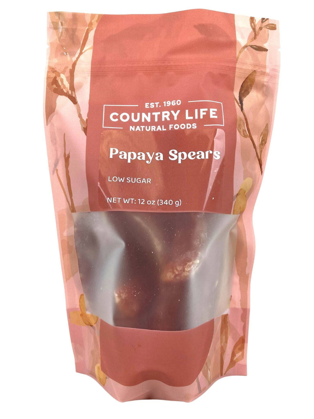 Papaya Spears, Low Sugar by Country Life Natural Foods