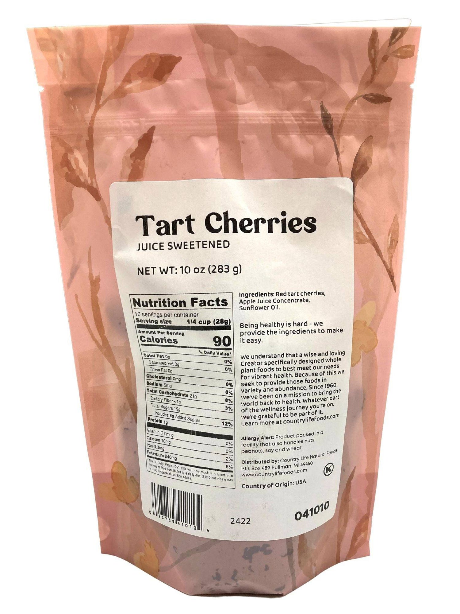 Cherries, Tart, Juice Sweetened by Country Life Natural Foods