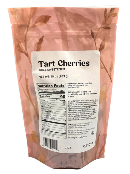 Cherries, Tart, Juice Sweetened by Country Life Natural Foods
