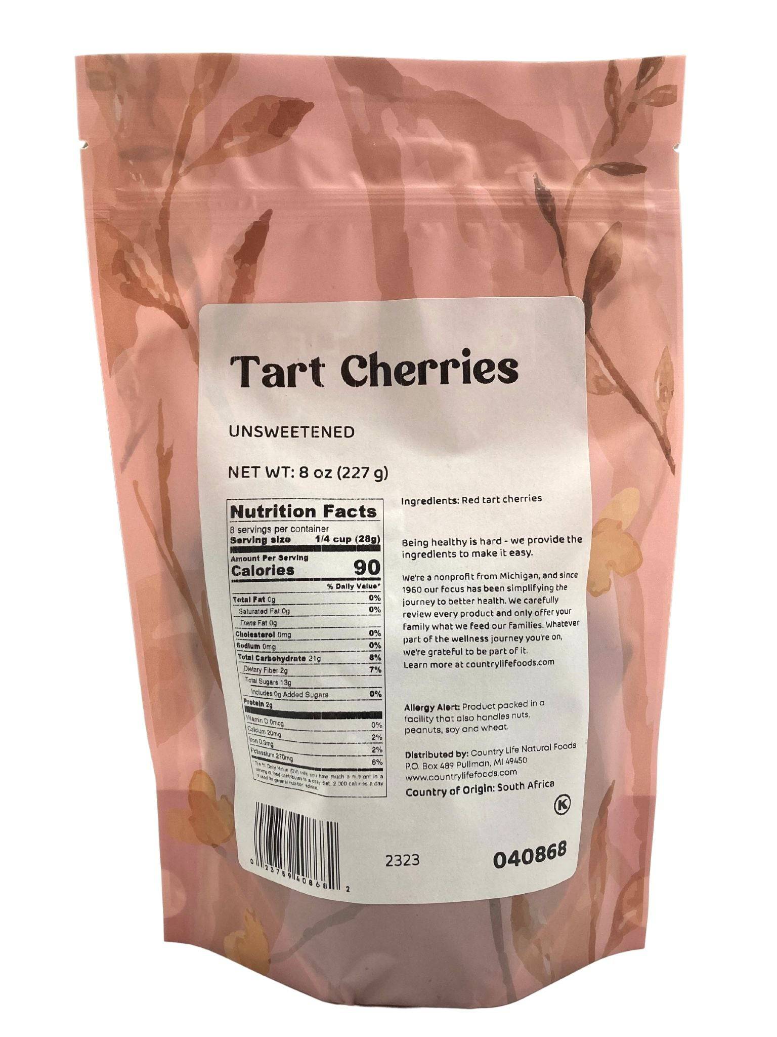 Cherries, Tart, Unsweetened by Country Life Natural Foods