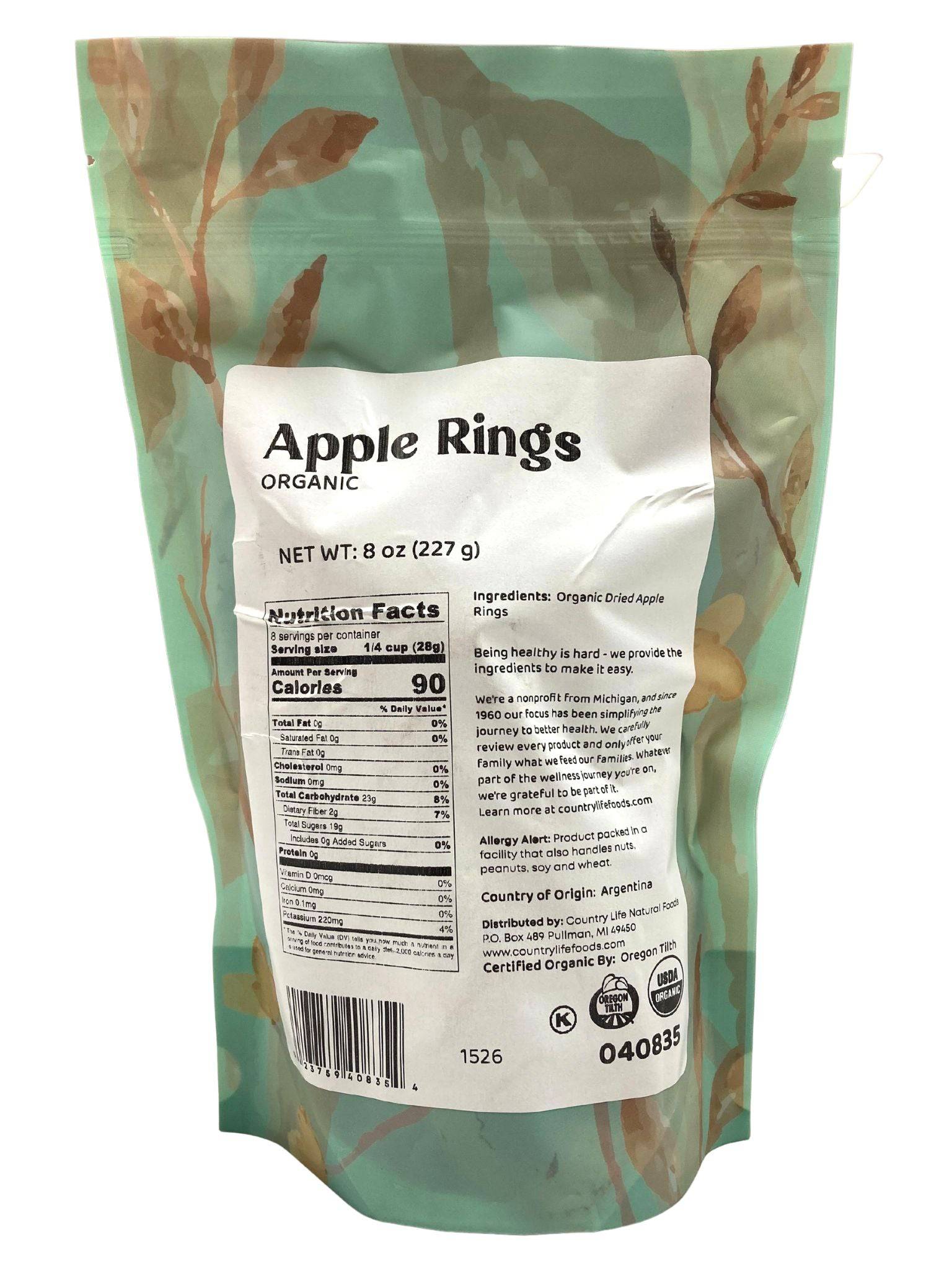 Apple Rings, Organic by Country Life Natural Foods