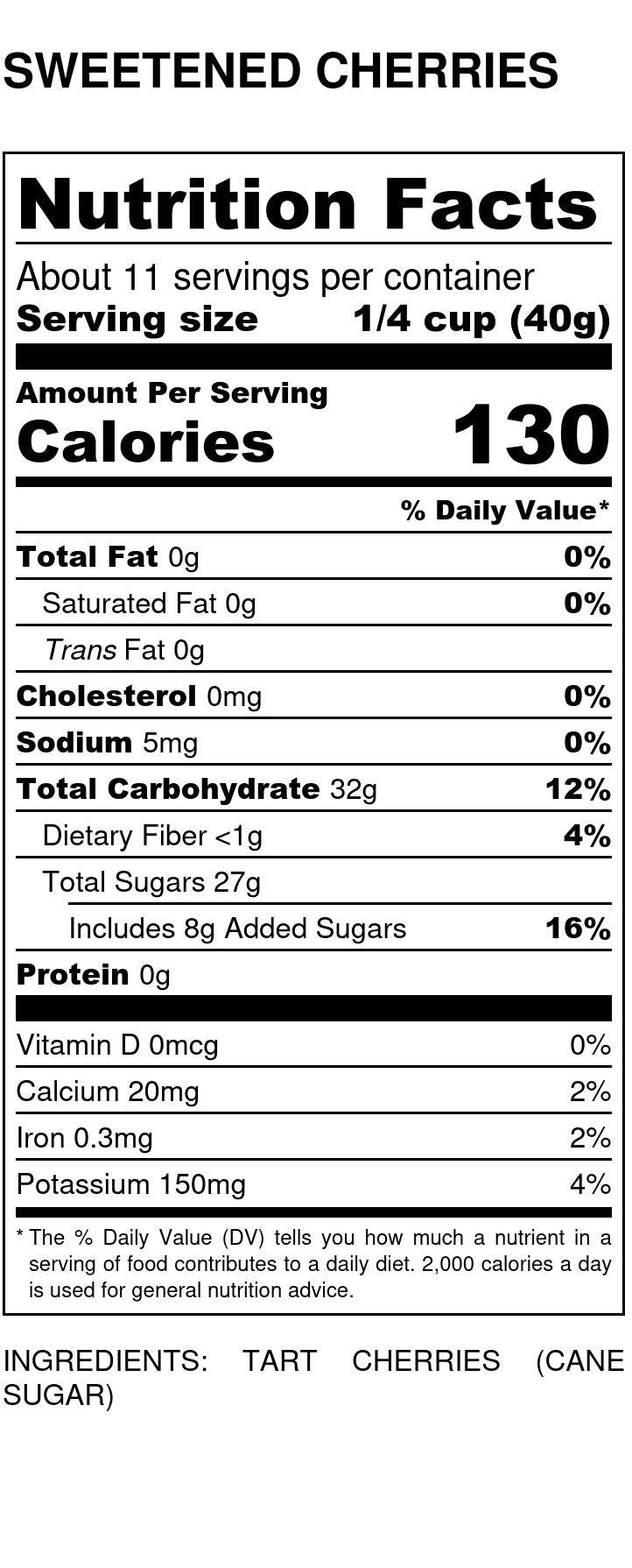 Cherries, Tart, Sugar Sweetened, Organic by Country Life Natural Foods