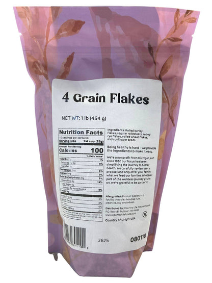 4-Grain Flakes by Country Life Natural Foods