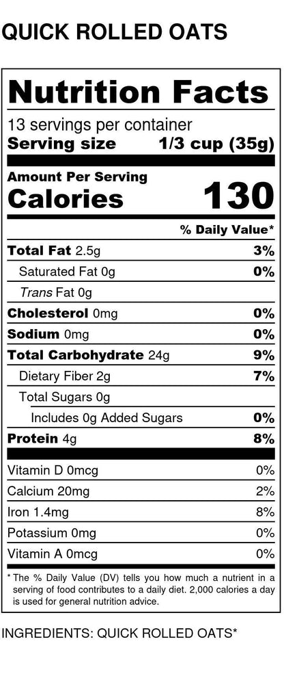 Oats, Quick Rolled by Country Life Natural Foods