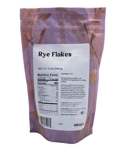Rye, Rolled Flakes by Country Life Natural Foods