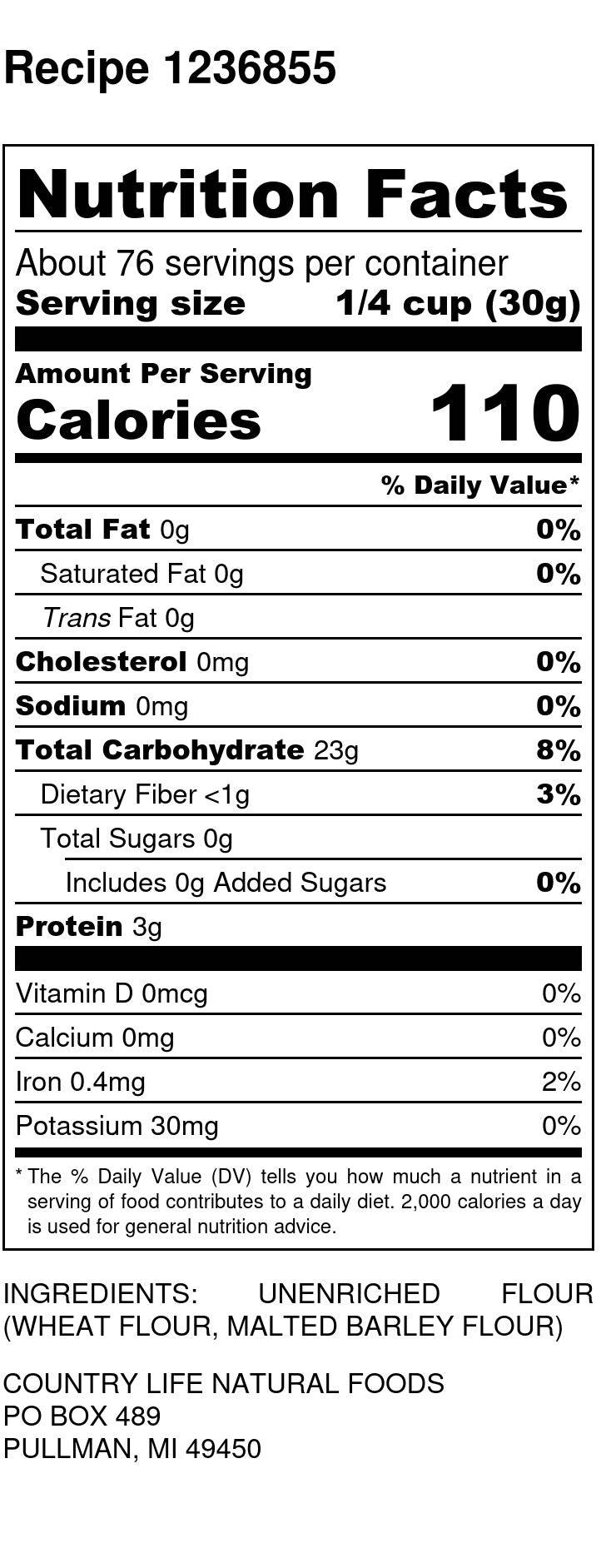 Gold N White Flour, with Germ, Organic by Country Life Natural Foods