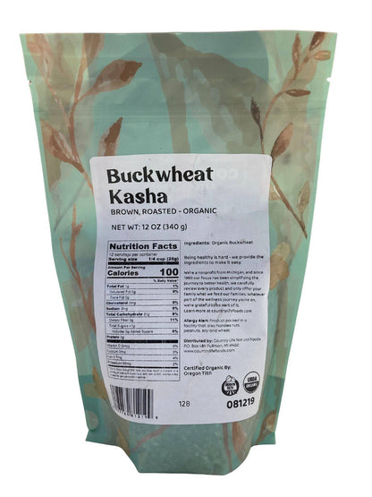 Buckwheat, Kasha, Brown Roasted, Organic by Country Life Natural Foods