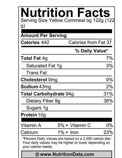 Cornmeal, Yellow, Organic by Country Life Natural Foods