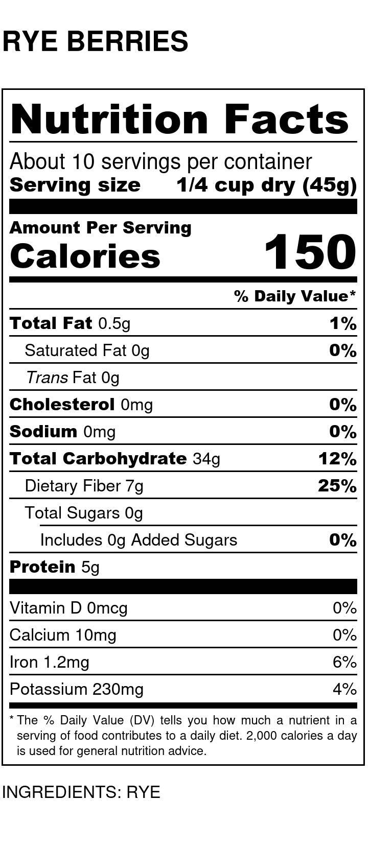 Rye Berries, Organic by Country Life Natural Foods