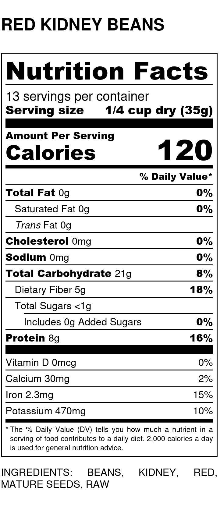 Kidney Beans, Dark Red by Country Life Natural Foods