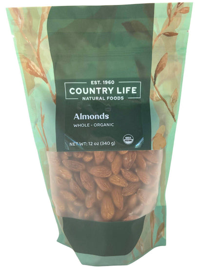 Almonds, Whole, Organic (Raw) by Country Life Natural Foods