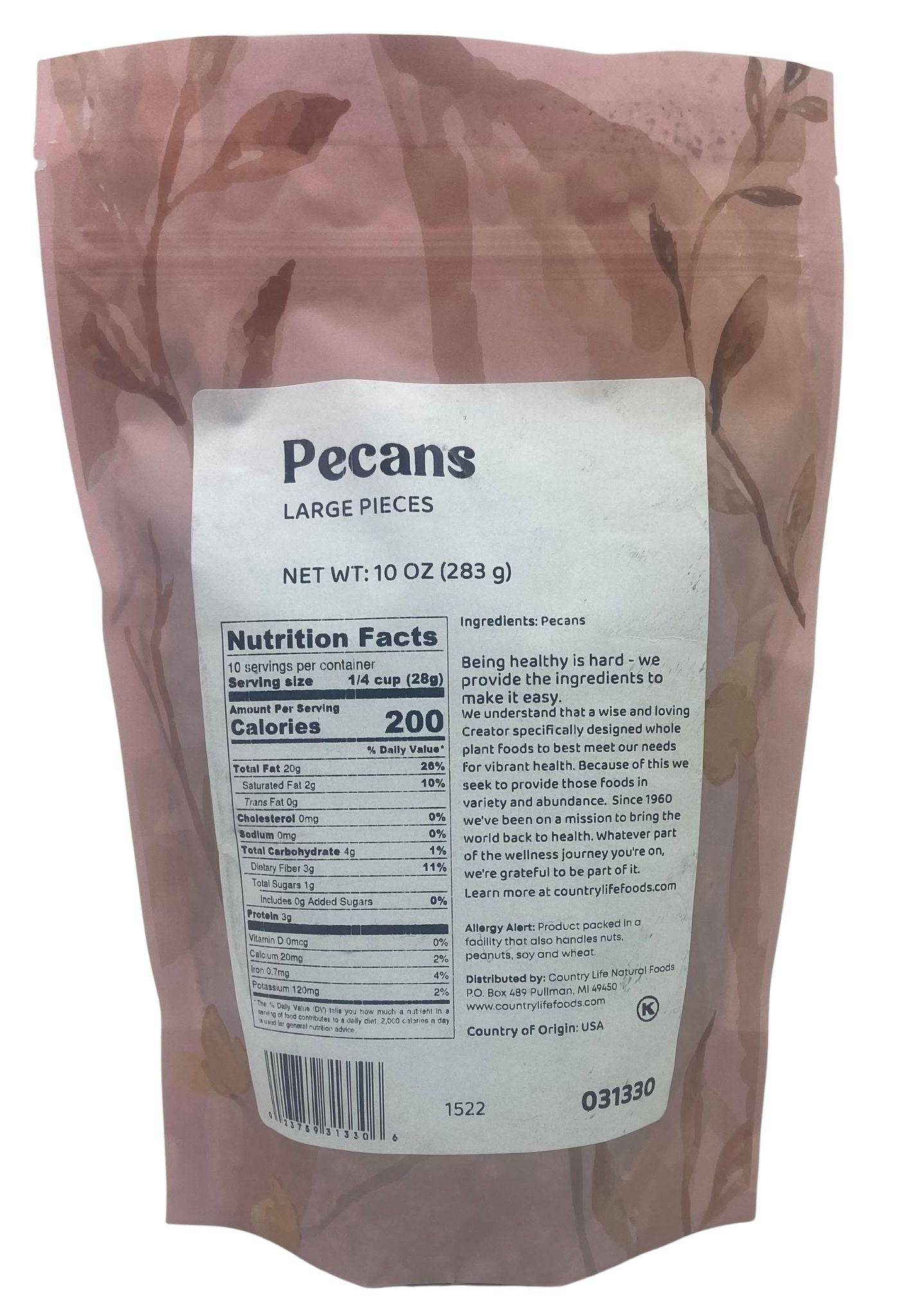 Pecan, Large Pieces by Country Life Natural Foods