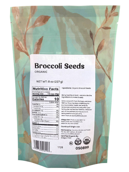 Broccoli Seed, Organic by Country Life Natural Foods