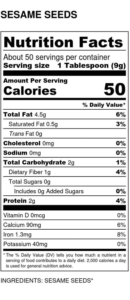 Sesame Seeds, Natural, Organic by Country Life Natural Foods
