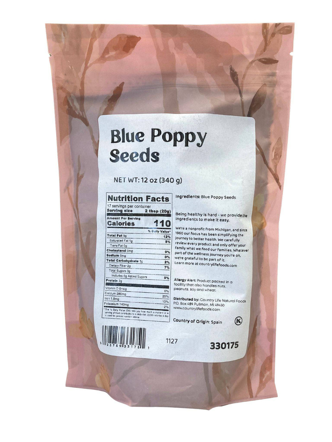 Poppy Seeds, Blue by Country Life Natural Foods