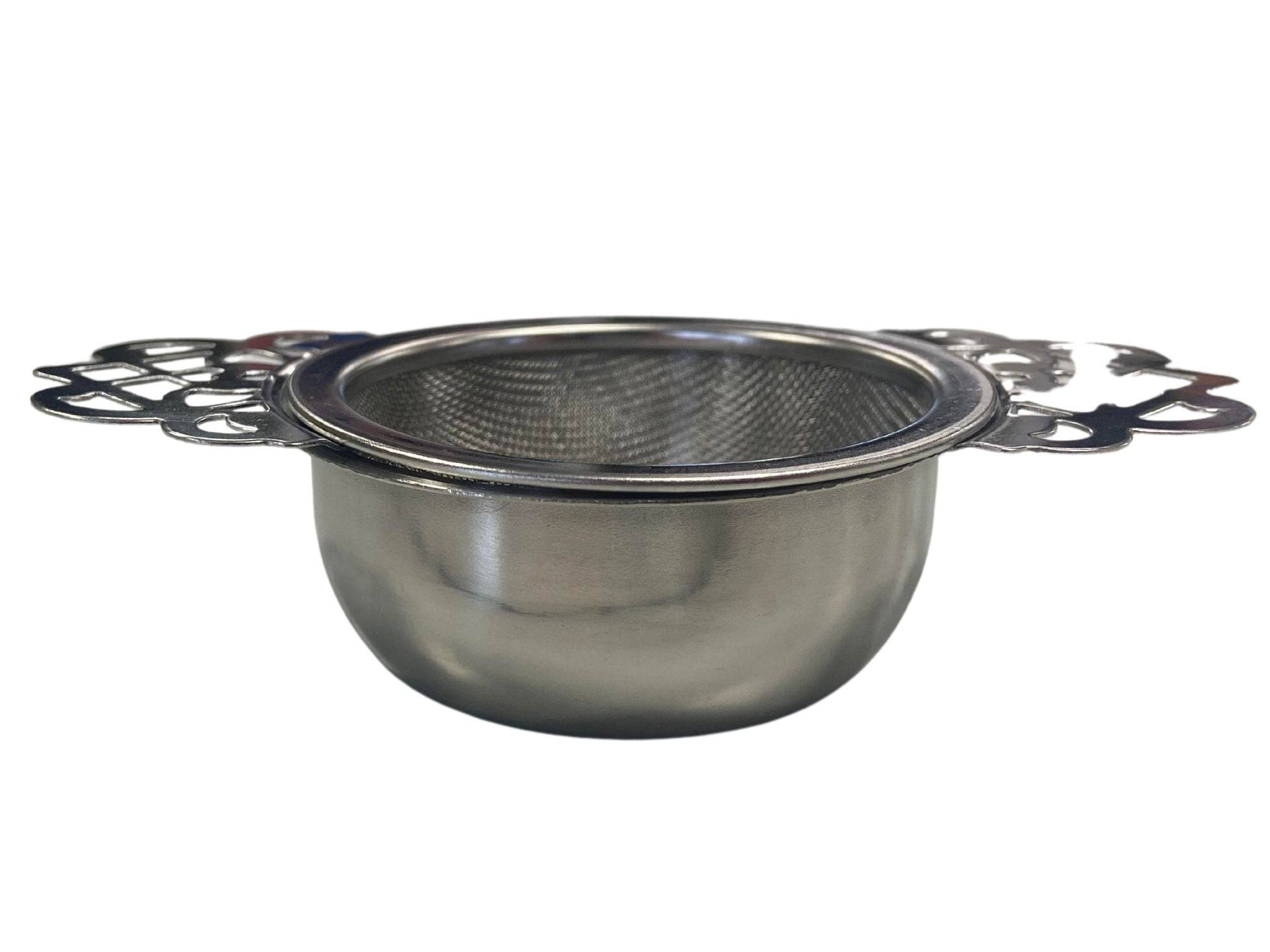 Mesh Tea Strainer With Drip Bowl by Country Life Natural Foods