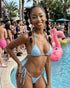2PC Tie-Side Bikini Set Sexy String Rave Swimwear 