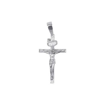 Jesus Crucifix Cross Pendant Solid 925 Sterling Silver