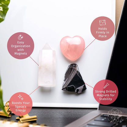 Crystal Guardian Magnets - Trio Of Peace &amp; Protection - DestGlow