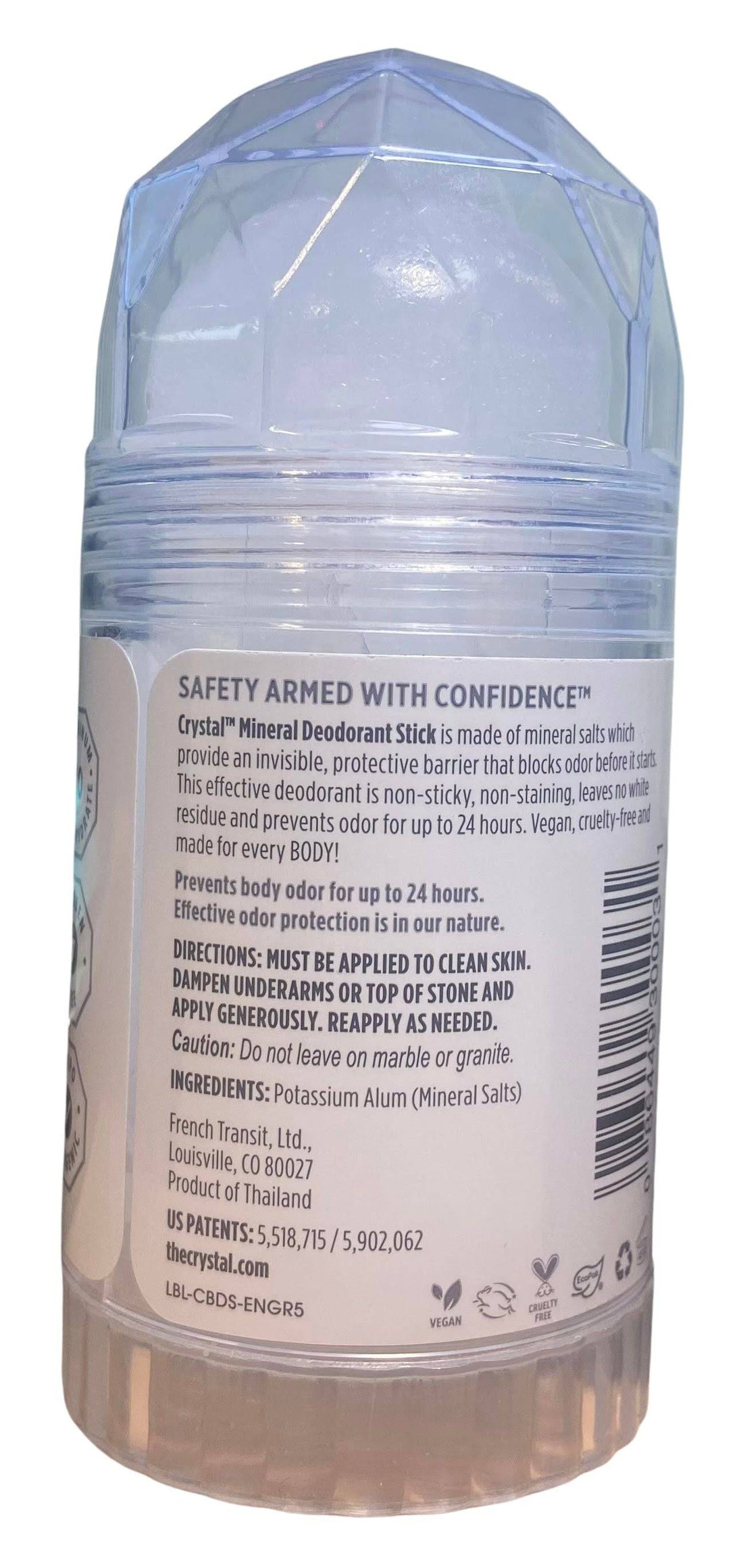 Crystal Deodorant, Stick, Unscented by Country Life Natural Foods