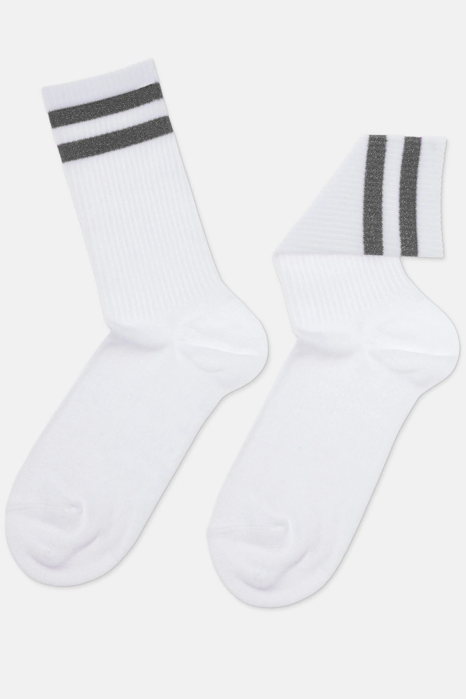 Conte Cotton Long Socks Active 157 - Lurex Stripes - DestGlow
