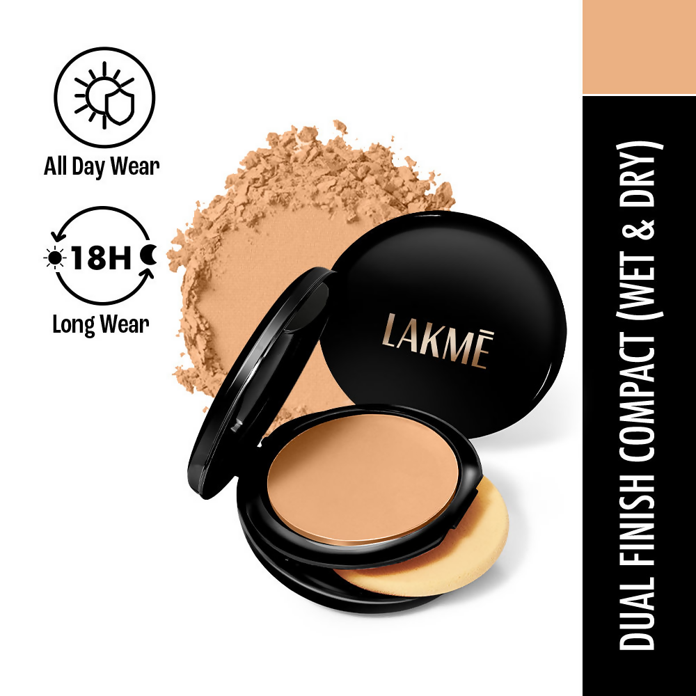 Lakme Xtraordin-Airy Compact, 2 In 1 Compact + Foundation, Lightweight, SPF17 - 05 Beige Honey