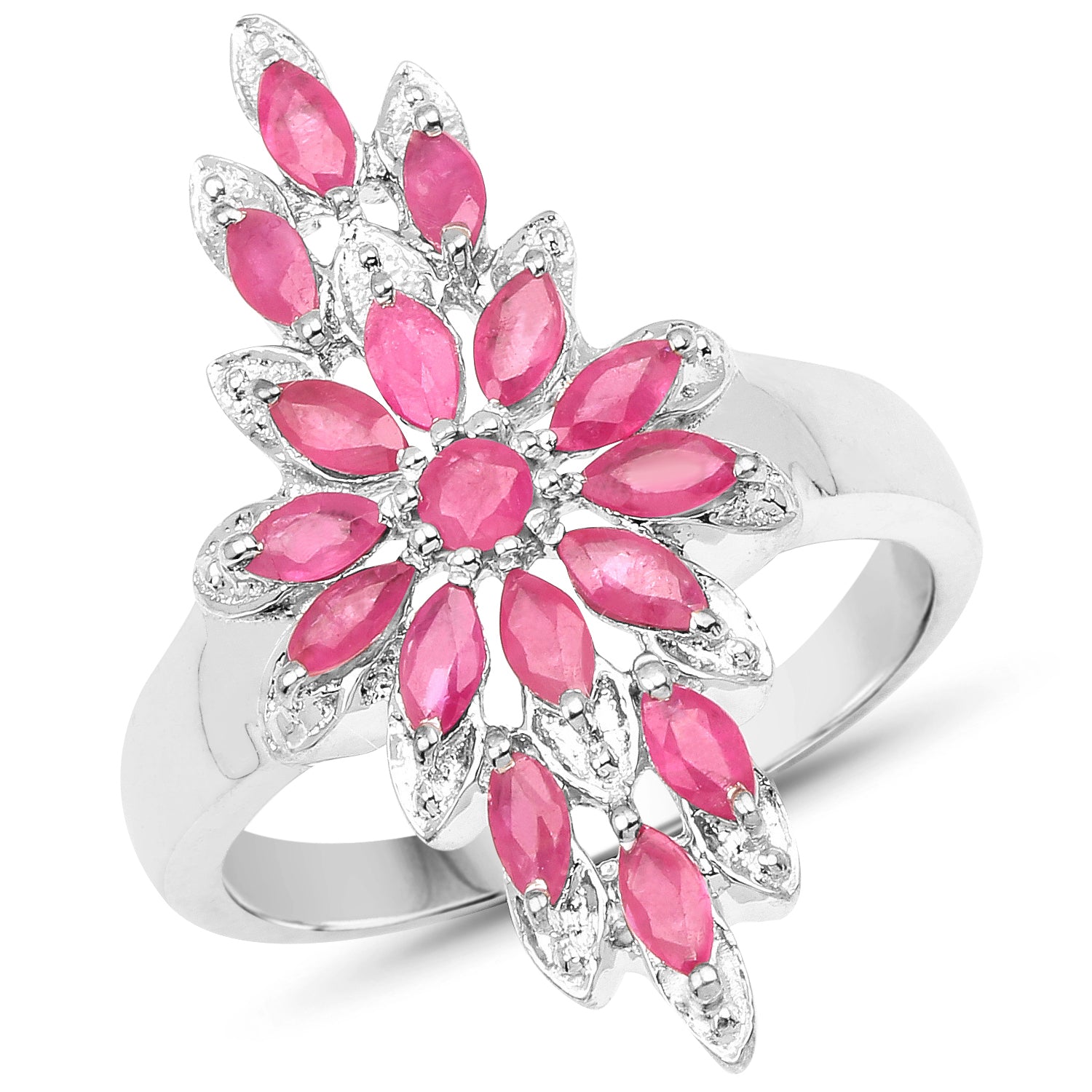 2.04 Carat Genuine Ruby .925 Sterling Silver Ring by Bids.com