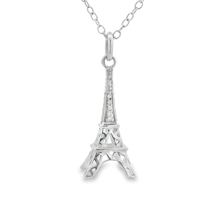 Genuine .06ct Diamond Fashion Pendants Sterling Silver by Bids.com