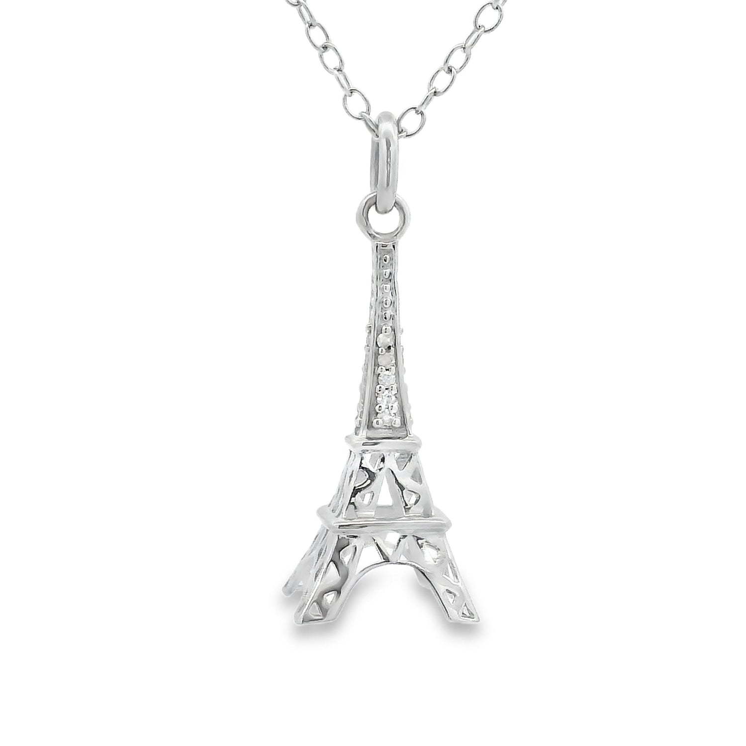 Genuine .06ct Diamond Fashion Pendants Sterling Silver by Bids.com