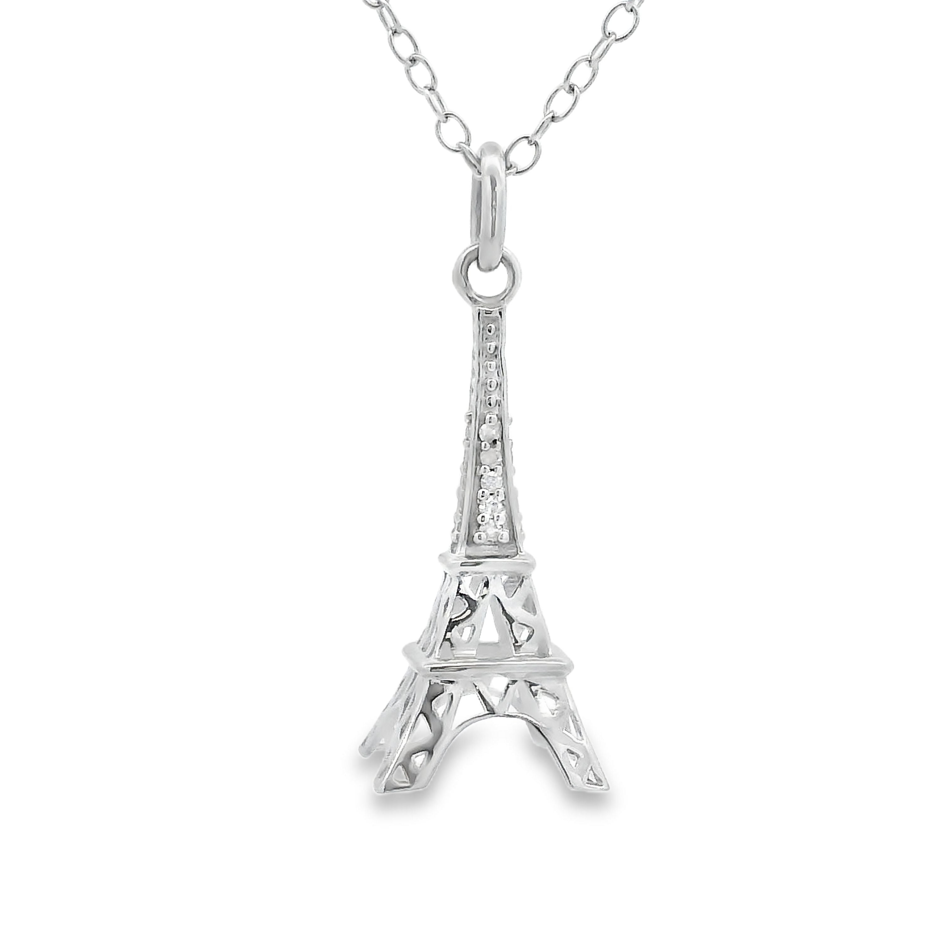 Genuine .06ct Diamond Fashion Pendants Sterling Silver by Bids.com