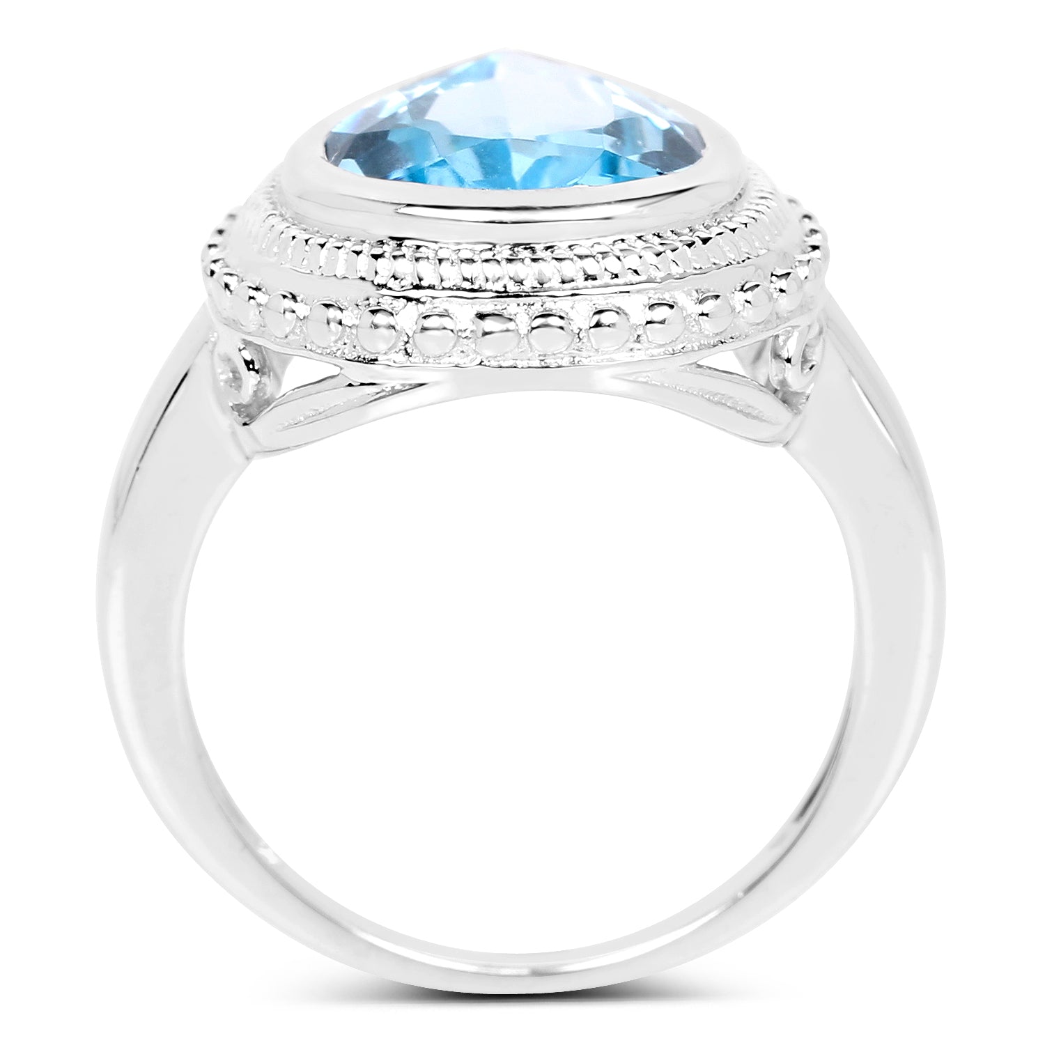 5.30 Carat Genuine Blue Topaz .925 Sterling Silver Ring by Bids.com