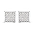 10K White Gold 3/4 Cttw Princess Diamond Composite Stud Earrings (I-J Color, I1-I2 Clarity) by Bids.com