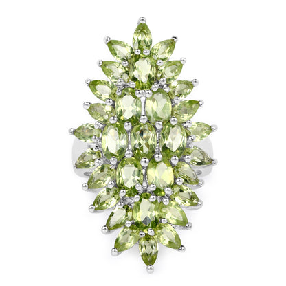 8.89 Carat Genuine Peridot .925 Sterling Silver Ring by Bids.com