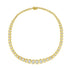 10K Yellow Gold 4 cttw Brilliant Round-Cut Diamond Graduating Riviera Statement Necklace (H-I Color, I2-I3 Clarity) by Bids.com