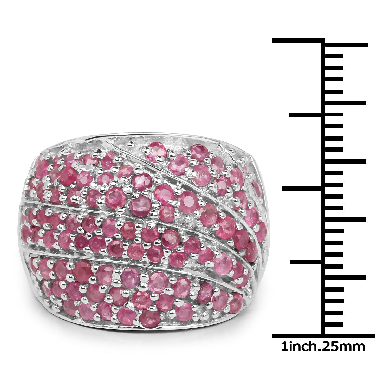 2.97 Carat Genuine Ruby .925 Sterling Silver Ring by Bids.com