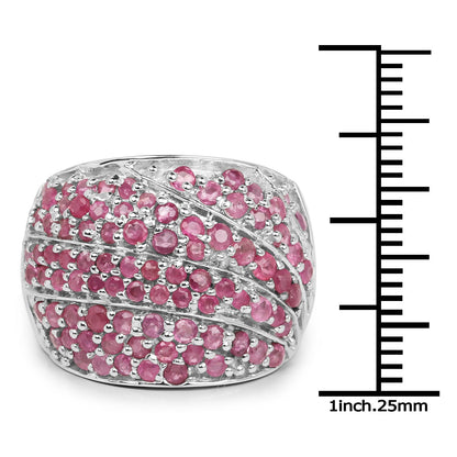 2.97 Carat Genuine Ruby .925 Sterling Silver Ring by Bids.com