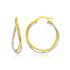 14k Two-Tone Gold Interlaced Double Row Earrings by Bids.com
