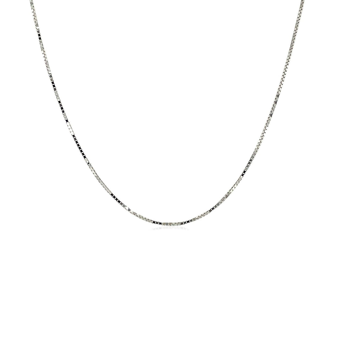 18k White Gold Box Chain 0.6mm by Bids.com
