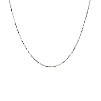 18k White Gold Box Chain 0.6mm by Bids.com
