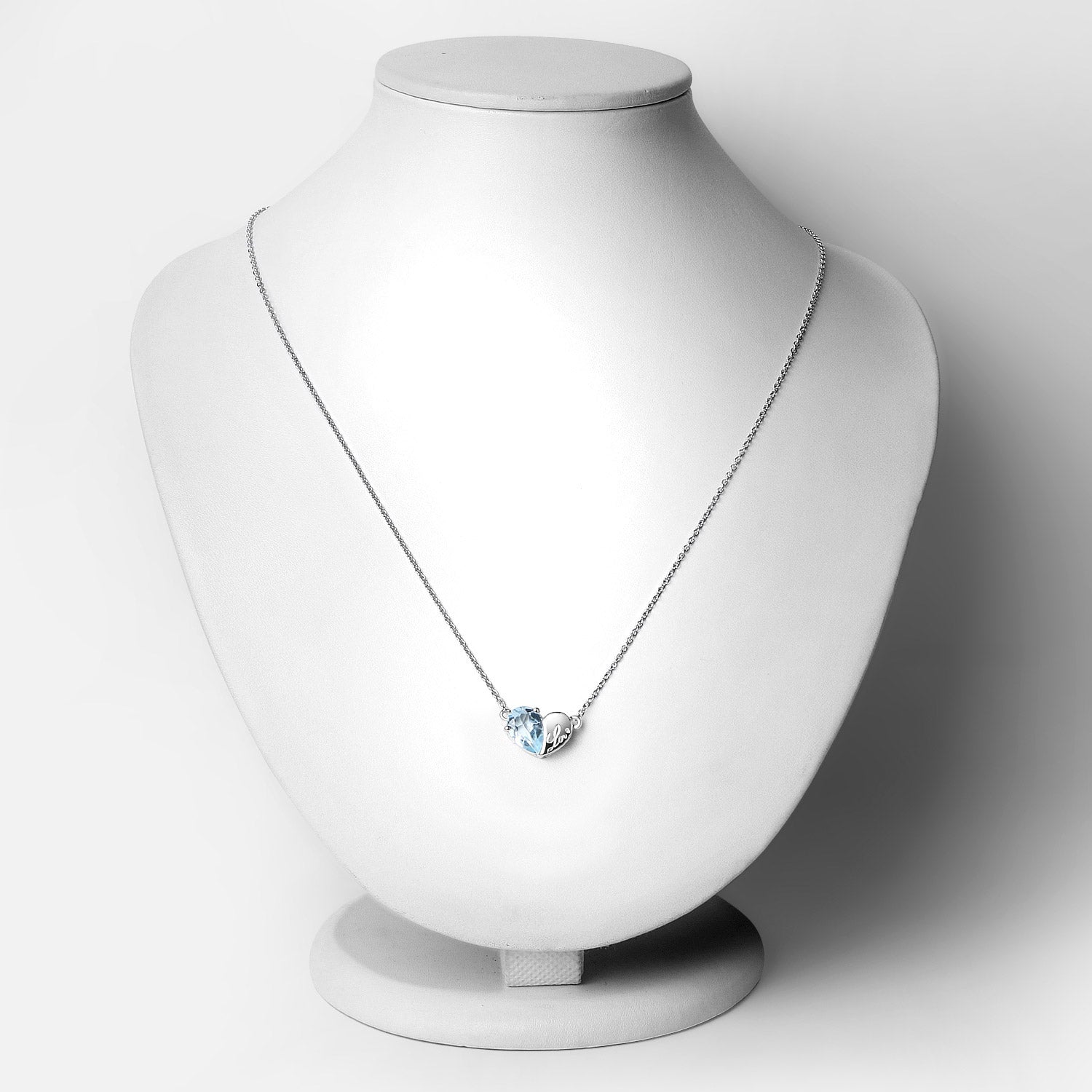 1.90 Carat Genuine Blue Topaz .925 Sterling Silver Pendant  DestGlow