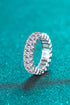 10.5 Carat Sparkala™ Rhodium Over Pure Sterling Silver Eternity Ring by Sparkala