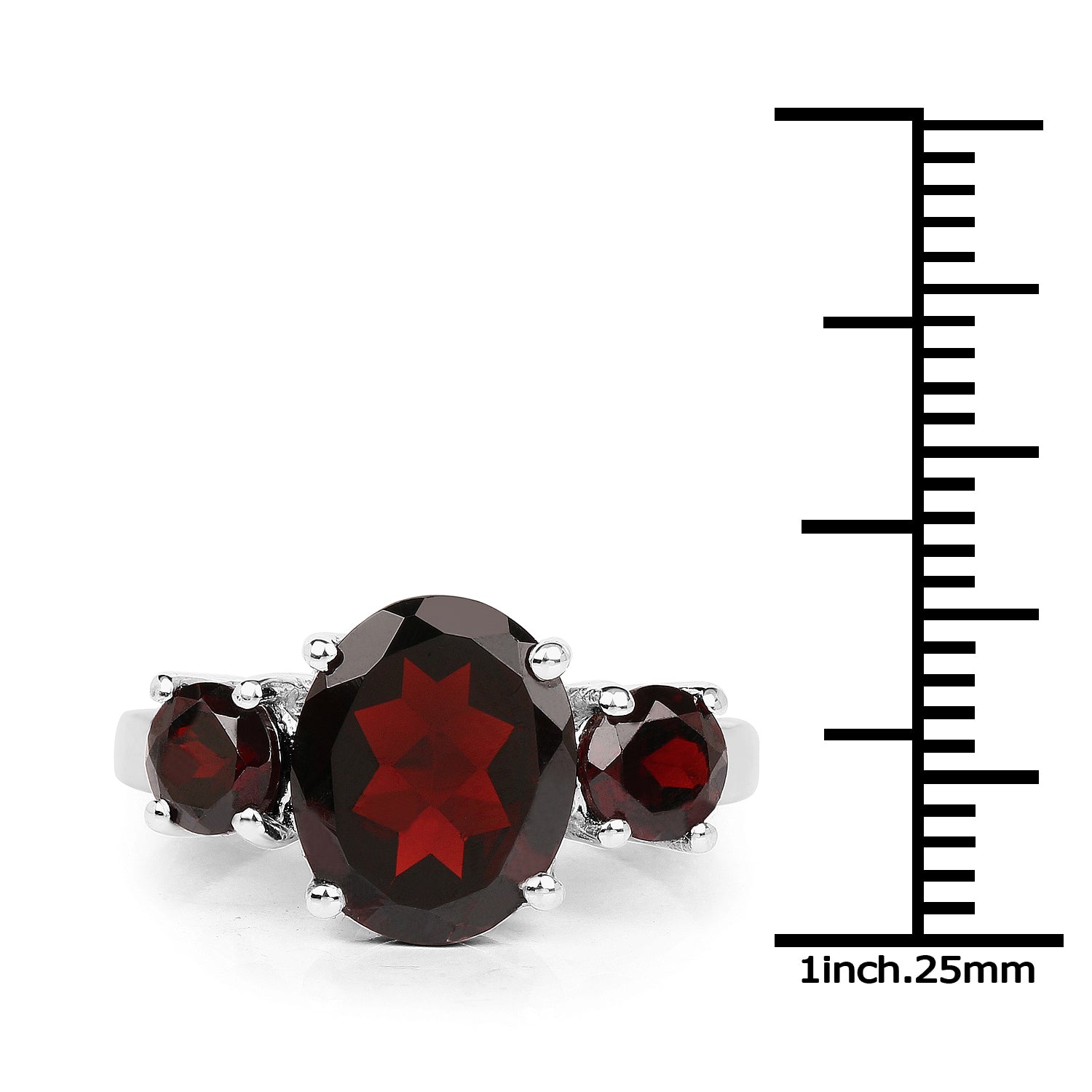 5.01 Carat Genuine Garnet .925 Sterling Silver Ring by Bids.com